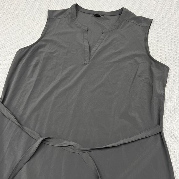Eddie Bauer Dress Womens Large Gray Performance Knee Length Sleeveless - Picture 3 of 7